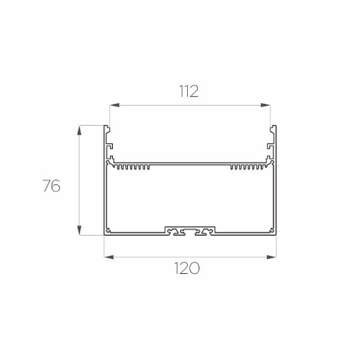Профиль накладной алюминиевый LC-LP-76120-2 Anod