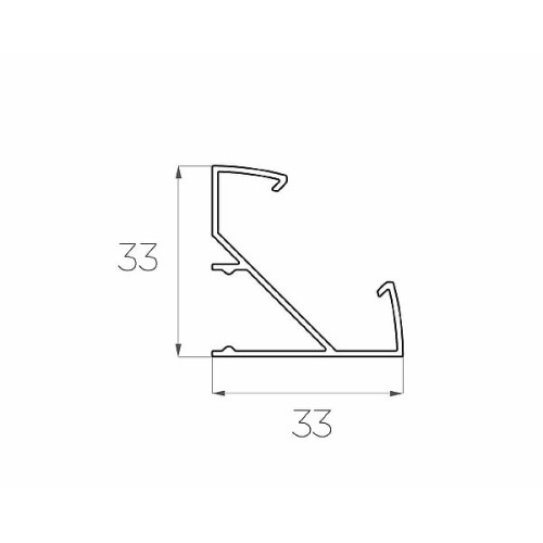 Профиль угловой алюминиевый LC-LPU-3333-2 Anod