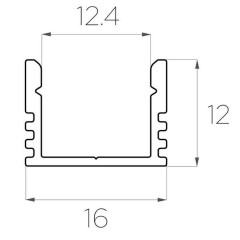 Алюминиевый профиль 4L-1612-S ANOD
