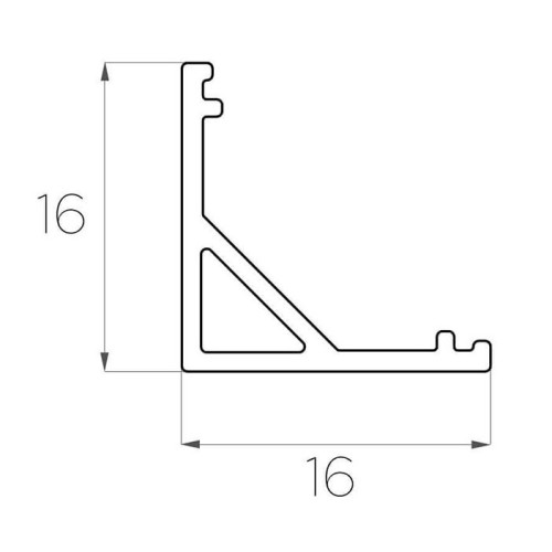 Алюминиевый профиль 4L-1616-U ANOD