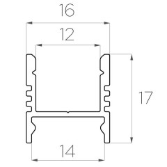 Алюминиевый профиль 4L-1617-S ANOD