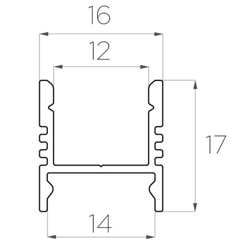 Алюминиевый профиль 4L-1617-S ANOD