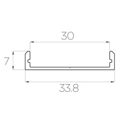 Алюминиевый профиль 4L-3307-S ANOD