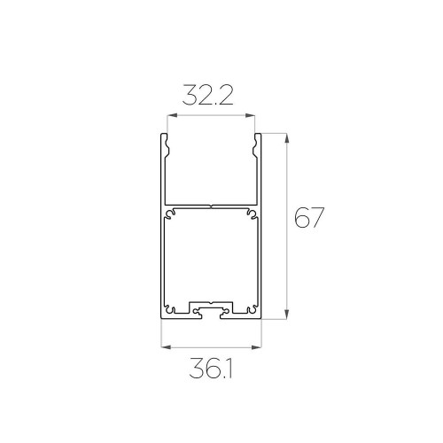 Алюминиевый профиль 4L-3567-S ANOD