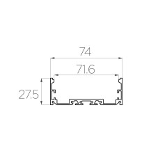 Алюминиевый профиль 4L-7427-S ANOD