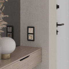 W1120143/ Выключатель двухклавишный с подсветкой (айвори акрил) W1120143