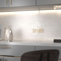 W1120143/ Выключатель двухклавишный с подсветкой (айвори акрил) W1120143