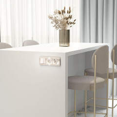 W1171043/ Розетка с заземлением (айвори акрил) W1171043