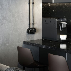 Переключатель/выключатель одноклавишный Vintage (черный матовый/хром) W5812051