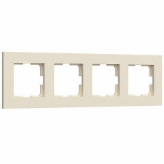 Рамка на 4 поста Slab (айвори матовый) W0042962