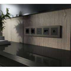 Рамка на 5 постов Slab (бронза софт) W0052963