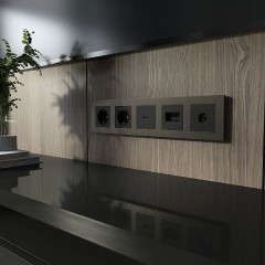 Рамка на 5 постов Slab (бронза софт) W0052963