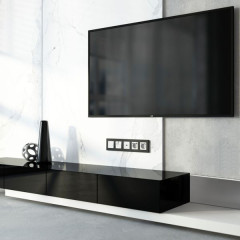 Рамка на 5 постов Slab (черный софт) W0052908