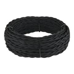 Ретро кабель витой 3х1,5 (черный) 20 м (под заказ) W6453208