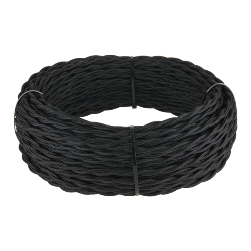 Ретро кабель витой 3х2,5 (черный) 50 м W6453608