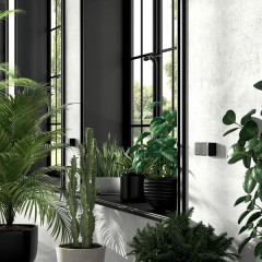 Розетка влагозащ. с зазем. с защит. крышкой и шторками Gallant (черный/хром) W5071235