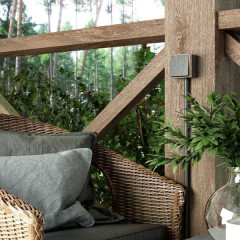 Выключатель одноклавишный влагозащищенный Gallant (графит рифленый) W5010204