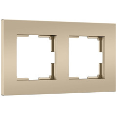 W0022911/ Рамка на 2 поста Slab (шампань софт) W0022911