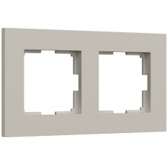 W0022917/ Рамка на 2 поста Slab (дымчатый софт) W0022917