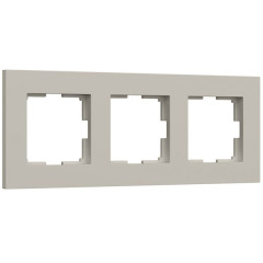 W0032917/ Рамка на 3 поста Slab (дымчатый софт) W0032917