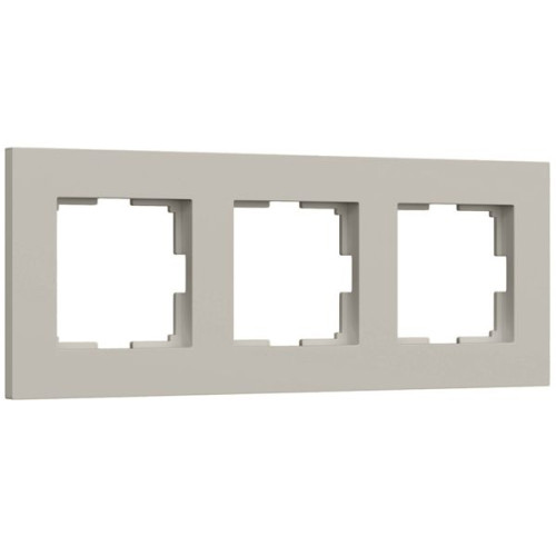 W0032917/ Рамка на 3 поста Slab (дымчатый софт) W0032917