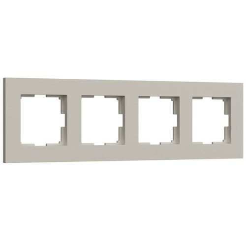 W0042917/ Рамка на 4 поста Slab (дымчатый софт) W0042917