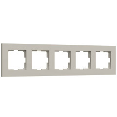 W0052917/ Рамка на 5 постов Slab (дымчатый софт) W0052917