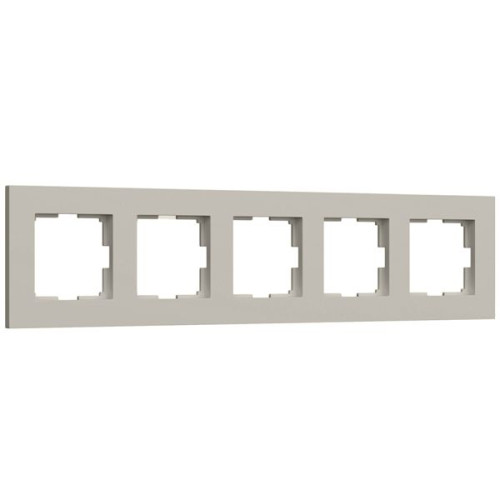 W0052917/ Рамка на 5 постов Slab (дымчатый софт) W0052917