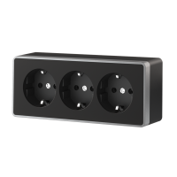 Розетка тройная с заземлением и шторками Gallant черный с серебром W5073134