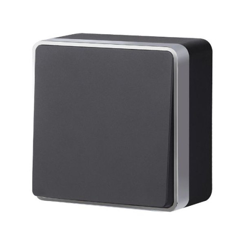 Выключатель одноклавишный Gallant черный с серебром W5010034 W5010034