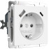 W1171761/ Розетка с заземлением, шторками и USB тип A+C (белый матовый) W1171761