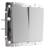 W1120006/ Выключатель двухклавишный (серебряный) W1120006