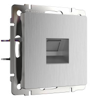Розетка Ethernet RJ-45 cеребряный рифленый W1181009